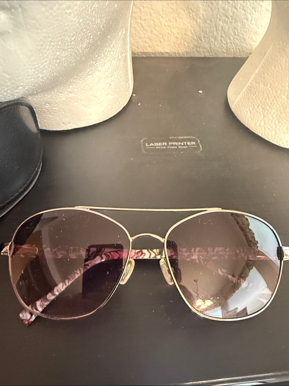 Vera Bradley lavender meadows 58 mm gradient aviators